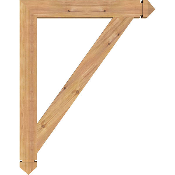 Traditional Arts & Crafts Smooth Bracket, Western Red Cedar R1097