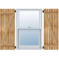 TimberCraft Shutters with Z-Bar, Rough Sawn Western Red Cedar Q45668