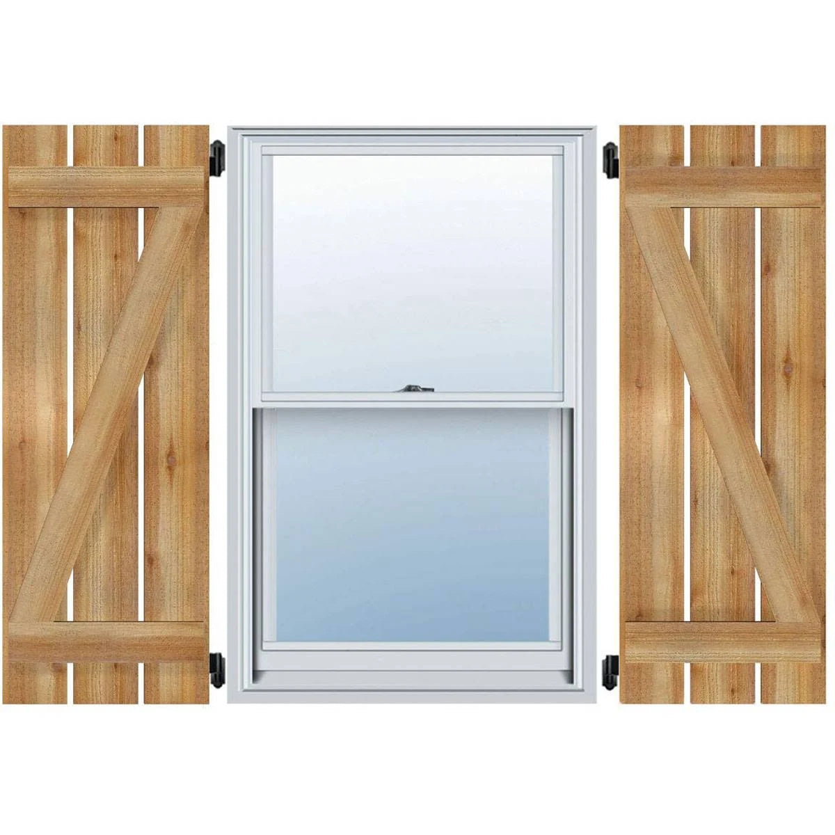 TimberCraft Shutters with Z-Bar, Rough Sawn Western Red Cedar Q45668