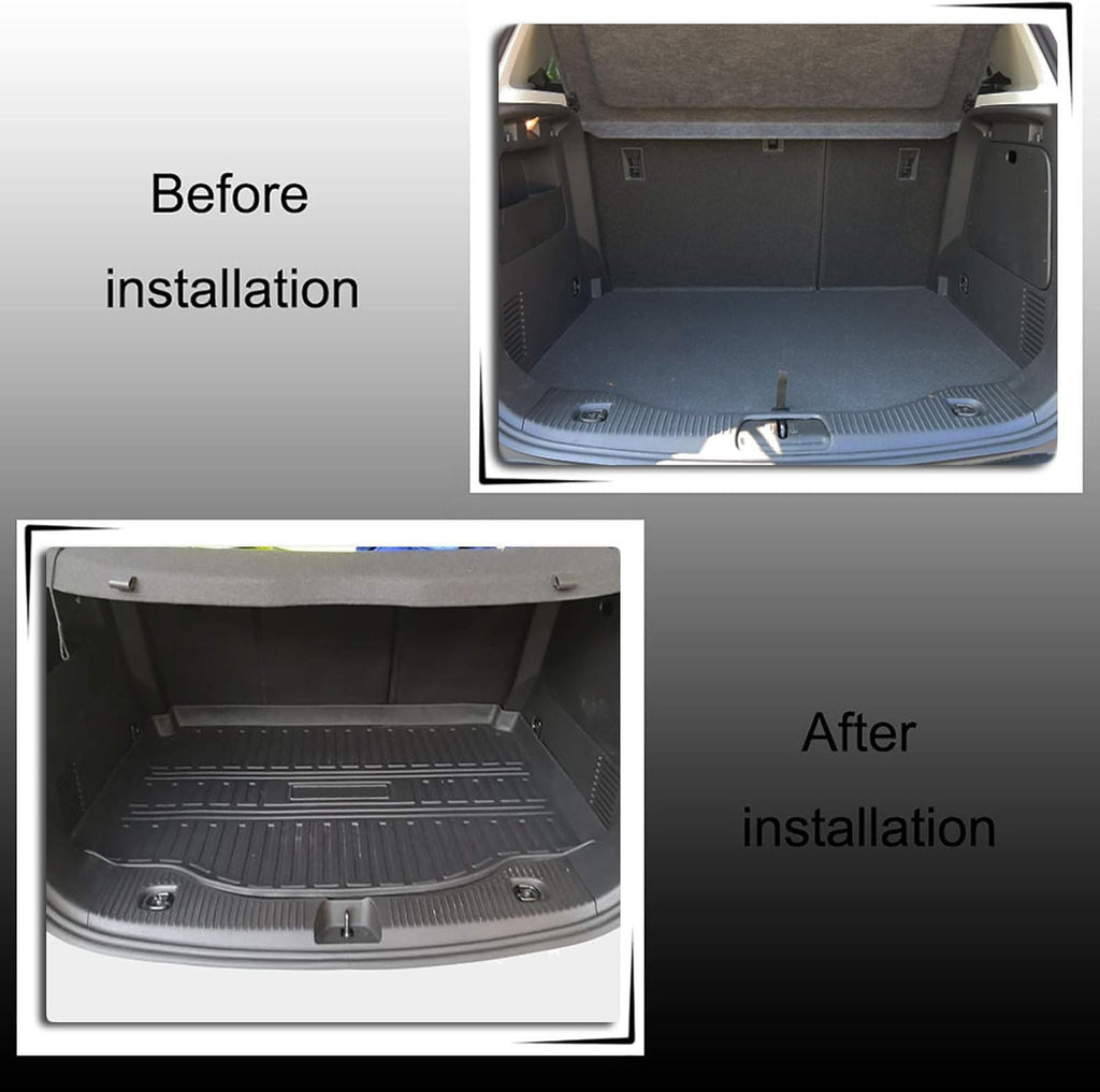 Black Cargo Liner Trunk Mat Cargo Tray V3851