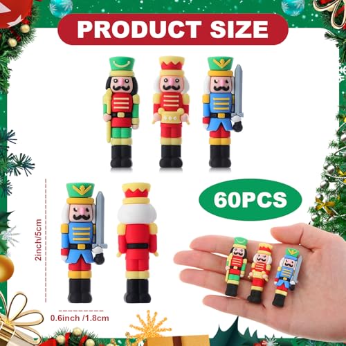 60 Pcs Mini Christmas Nutcrackers Figures T1809