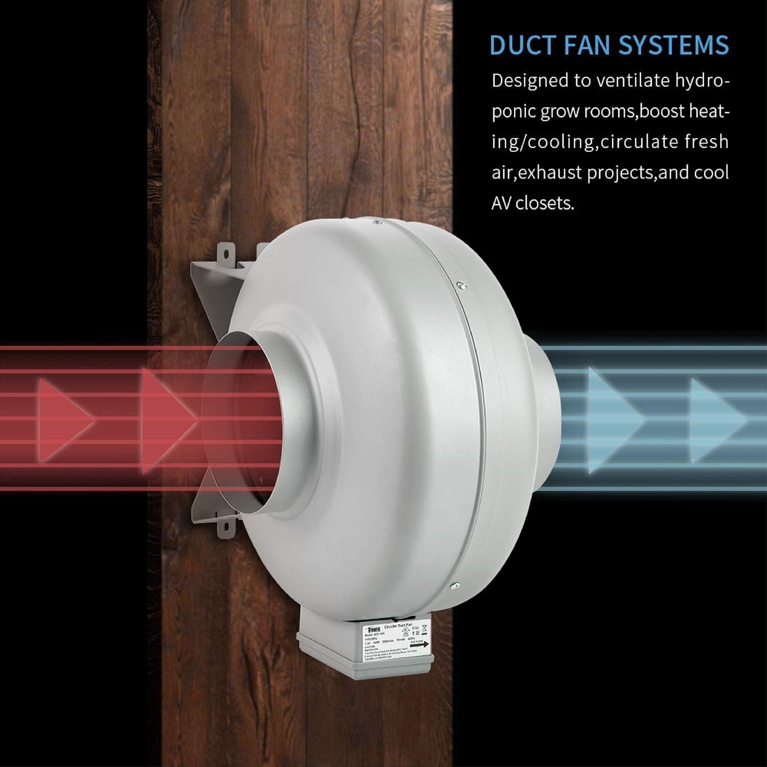 4 Inch 154 CFM Inline Ventilation Fan with Variable Speed Controller and 4” Air Carbon Filter 8 Feet Ducting Combo Set F503345
