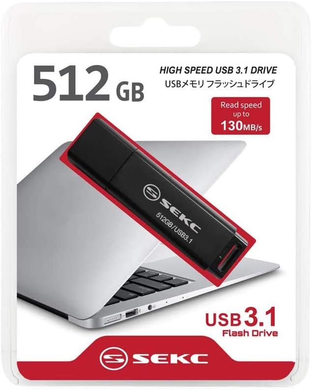 512GB USB3.1 Flash Drive Black Pack of 2 P88794
