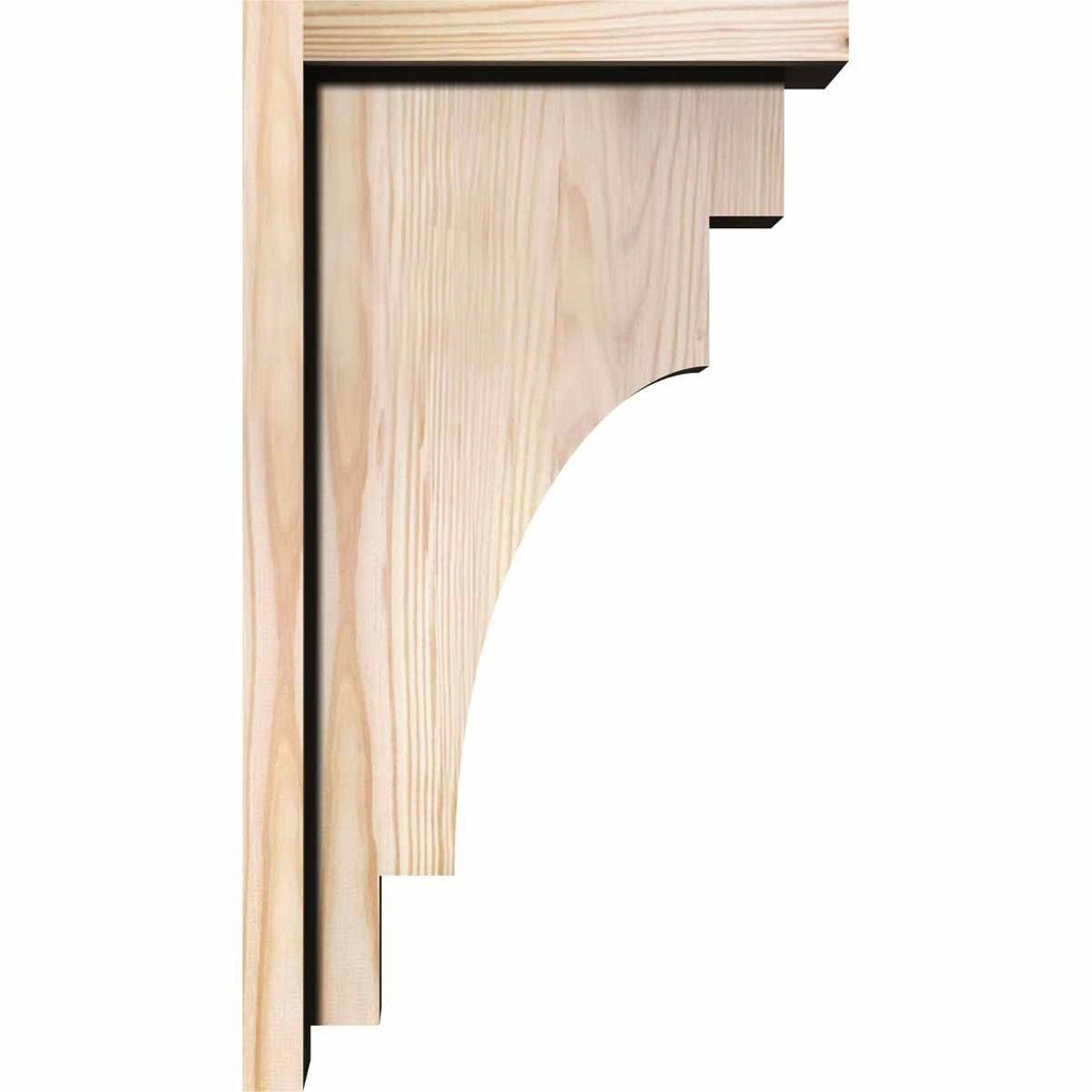 Mediterranean Smooth Corbel with Backplate, Douglas Fir C31911
