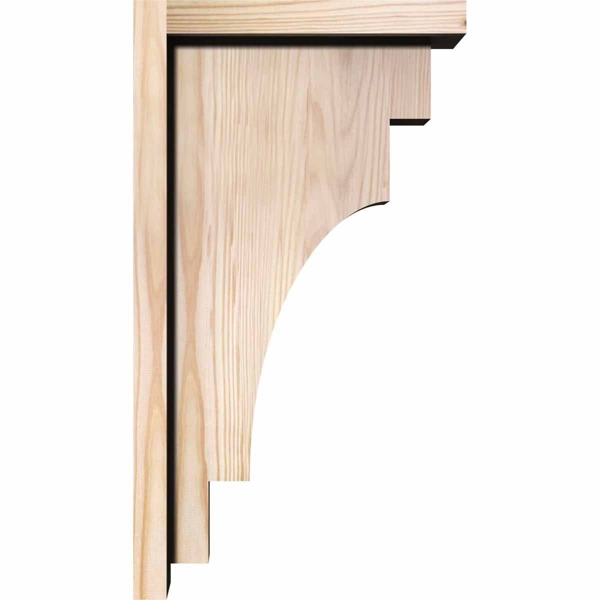 Mediterranean Smooth Corbel with Backplate, Douglas Fir C31911