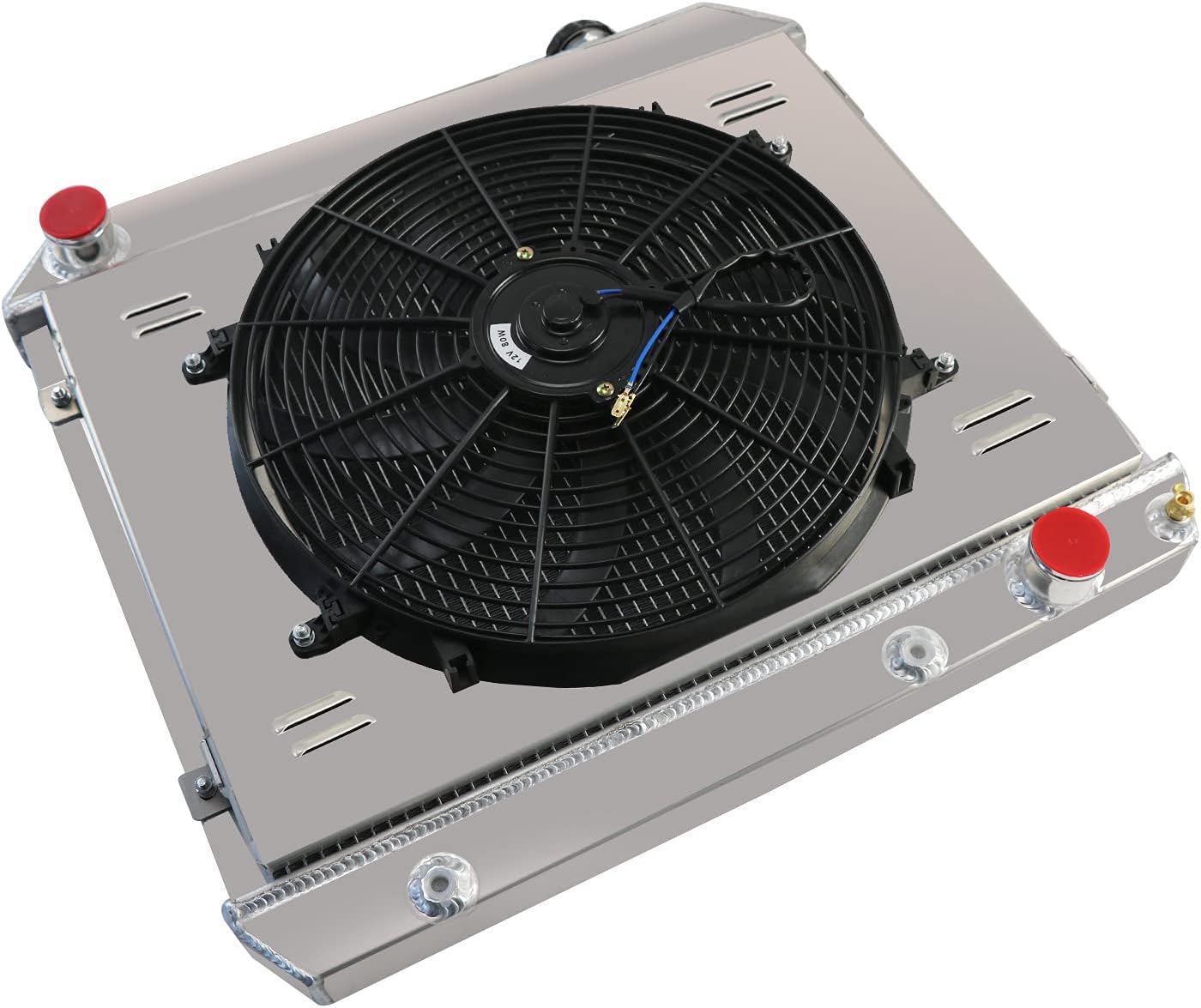 3 Row Radiator with Shroud Fan and Relay for Chevy Pickup Truck A736