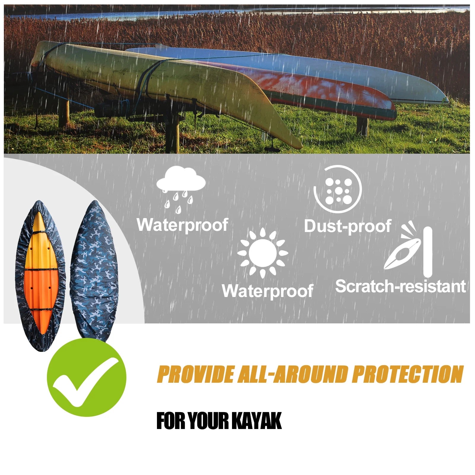 Waterproof Kayak Storage Cover A48600