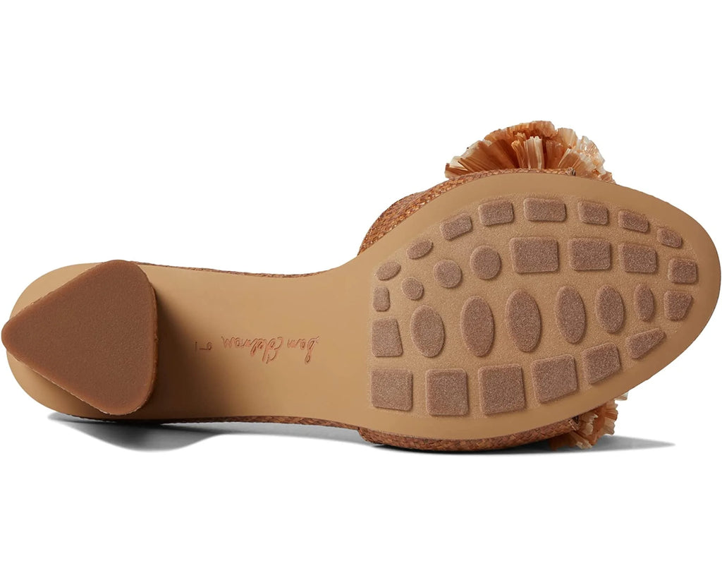 Brown Slip On Block Heeled Mules A688348