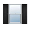 Black Raised Panel Shutters F2435