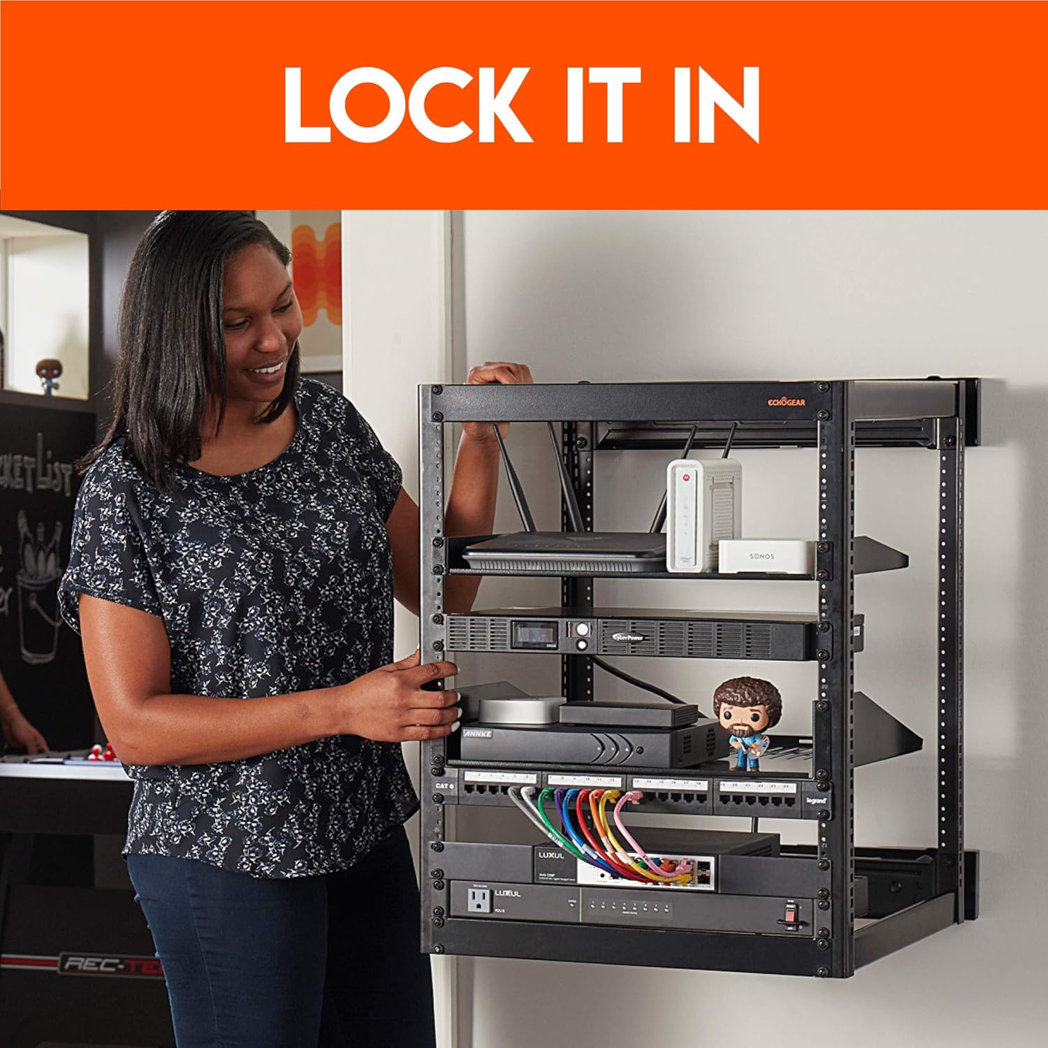 Swing-Out Wall Mount for 10U, 15U, & 20U Open Frame Racks Pack of 2 B86575