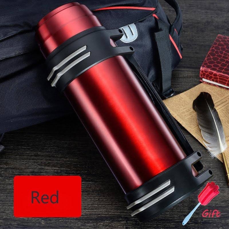 Black 2L Stainless Steel Vacuum Thermos U2794