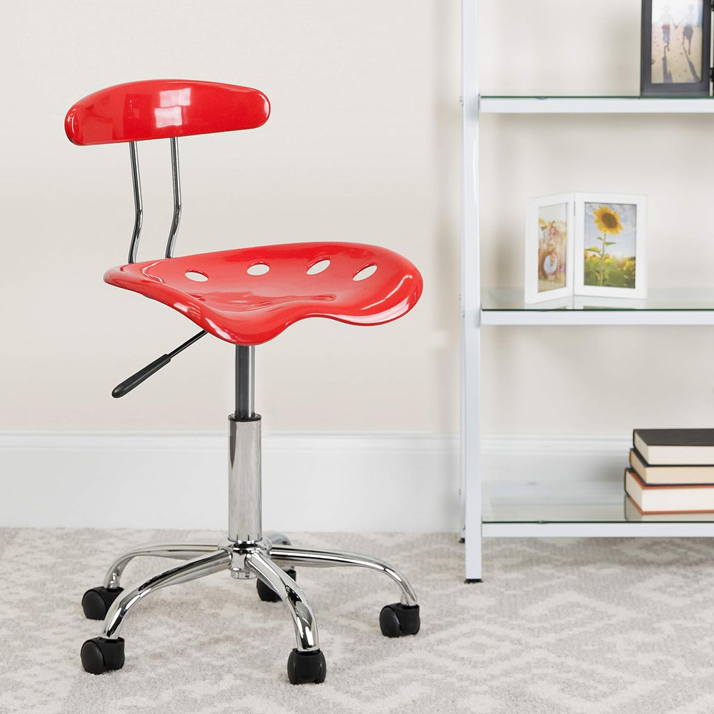 Black and Chrome Drafting Stool with Tractor Seat Pack of 2 B908557