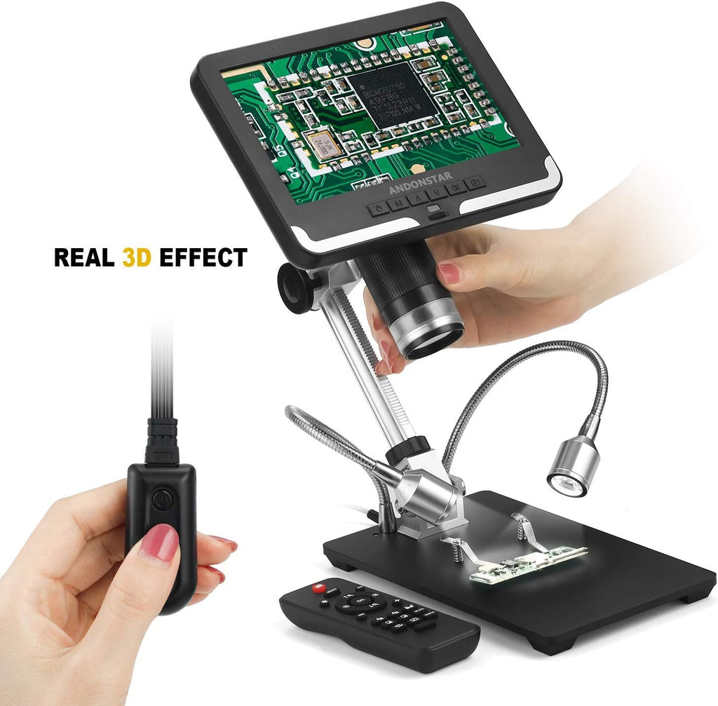Black 7 inch LCD 1080P Digital Microscope with 200X Magnification L811929