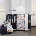 Grey 4-Piece Crib Bedding Set T537572