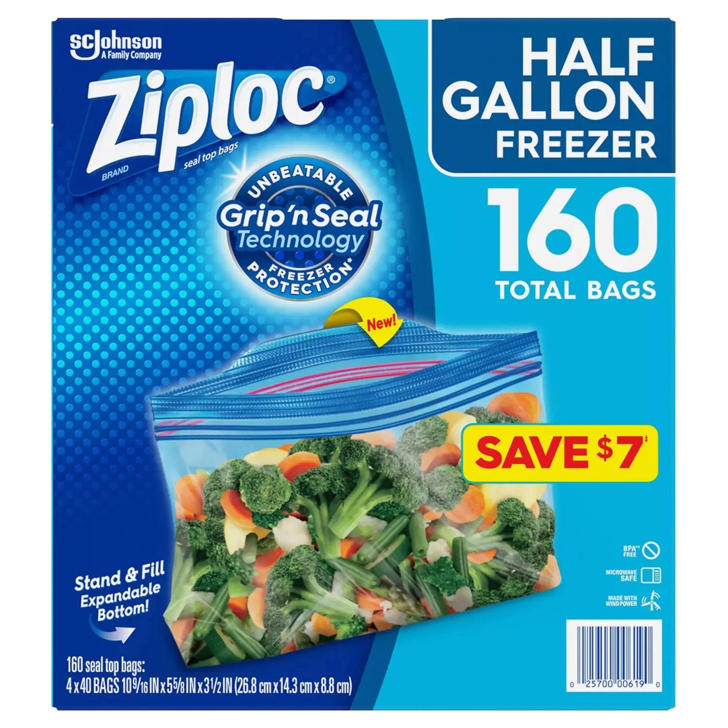 Half Gallon Freezer Bags (160 ct.) M3190