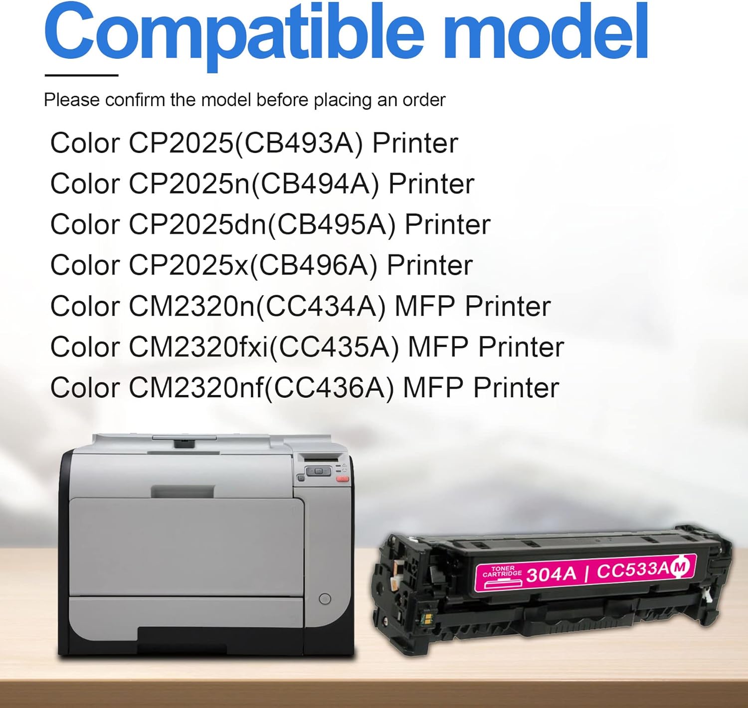 Magenta Toner Cartridge for HP Color CP2025 Printer H217586