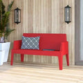 Red Plastic Garden Bench N1957