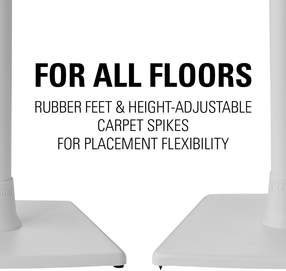 White Single Speaker Stand O985