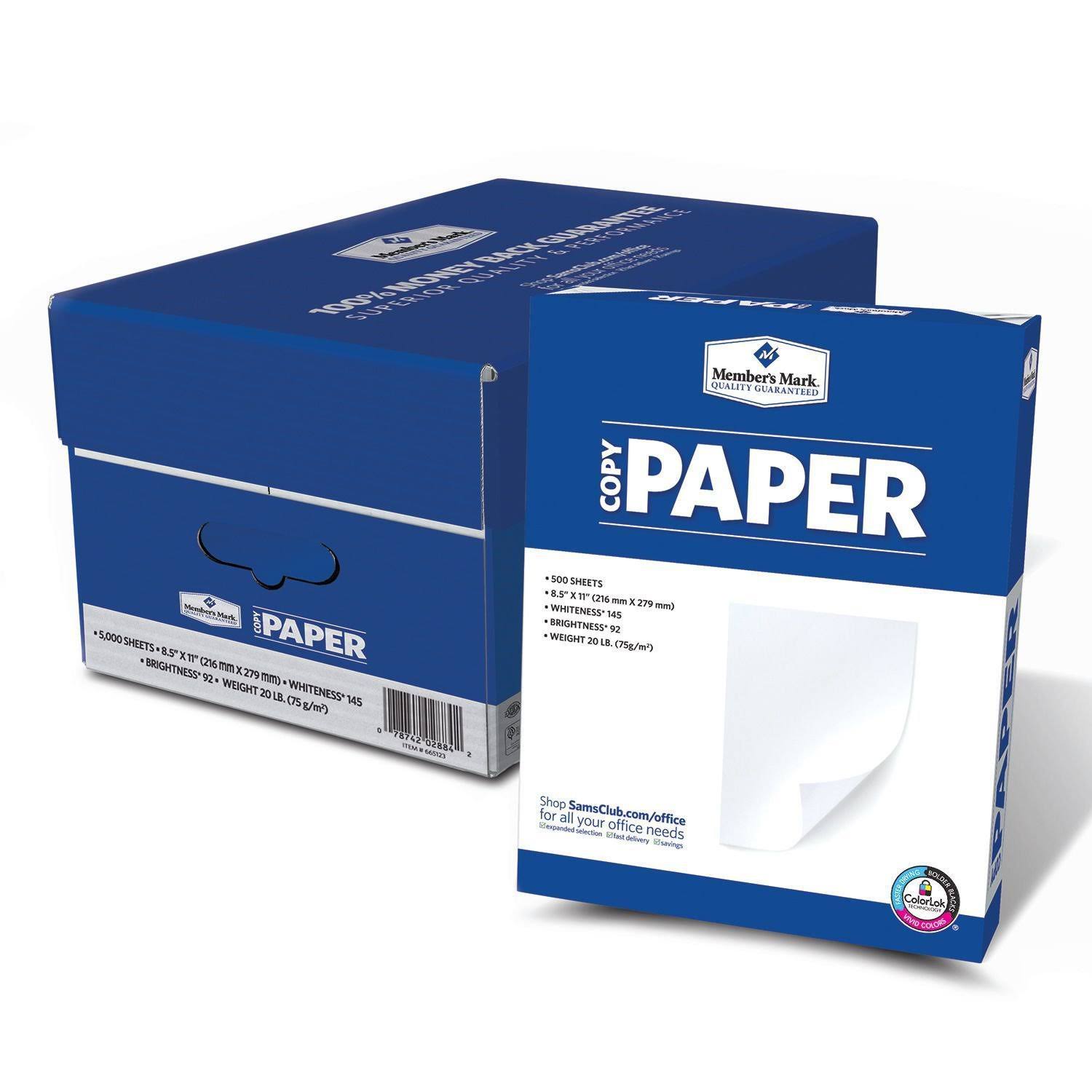 5000 Sheets 20lb Copy Paper 92 Bright 8-1/2 x 11 N8312