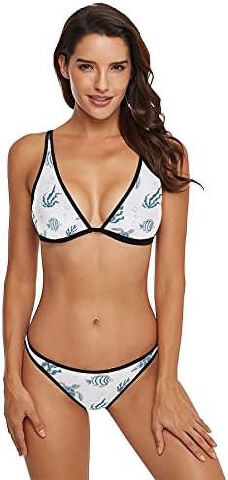 Underwater Animals Sea Turtle Two Piece Bikini Swimsuits, Size XL J5135