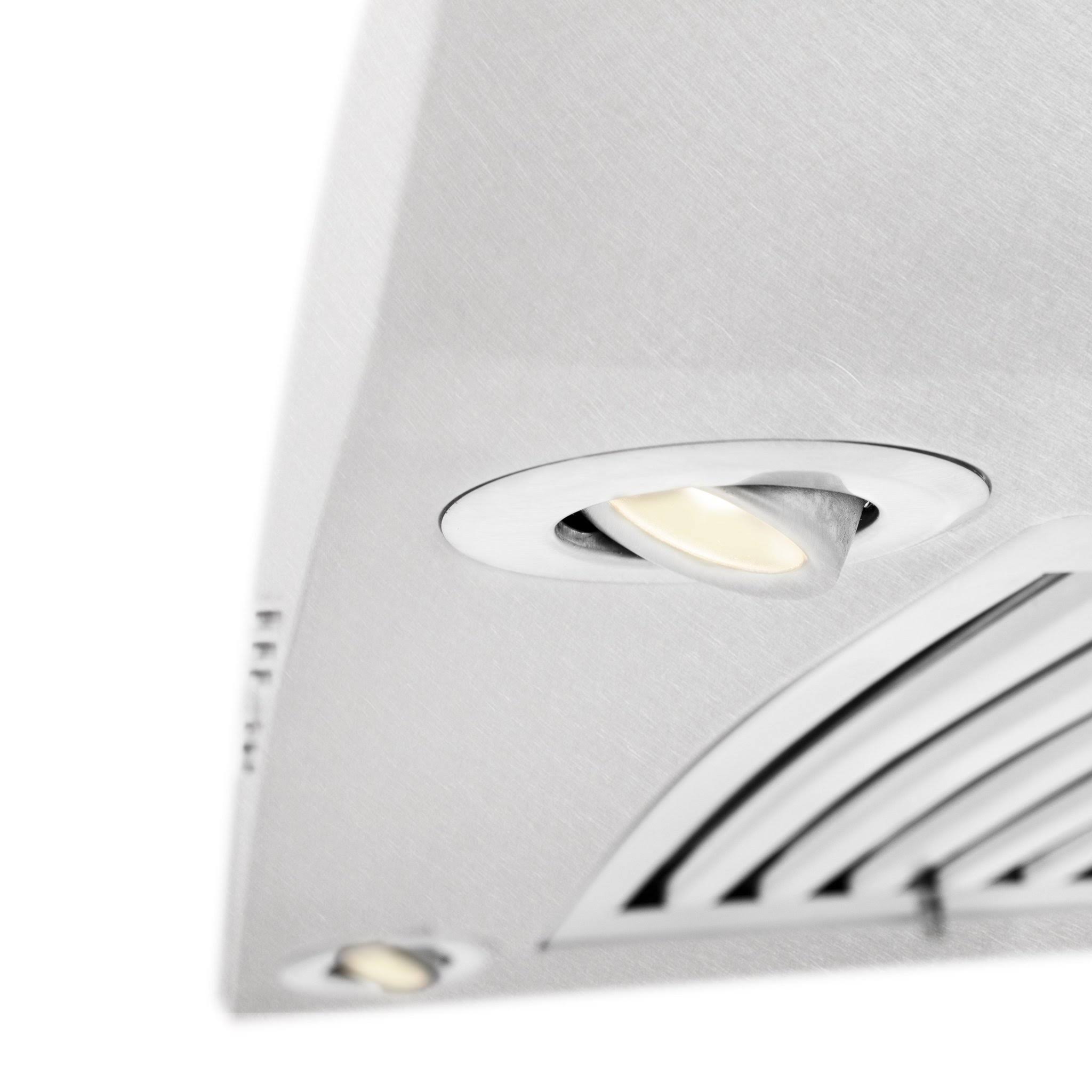 30x22 Wall Mount Range Hood in DuraSnow Stainless Steel & Glass Z11258