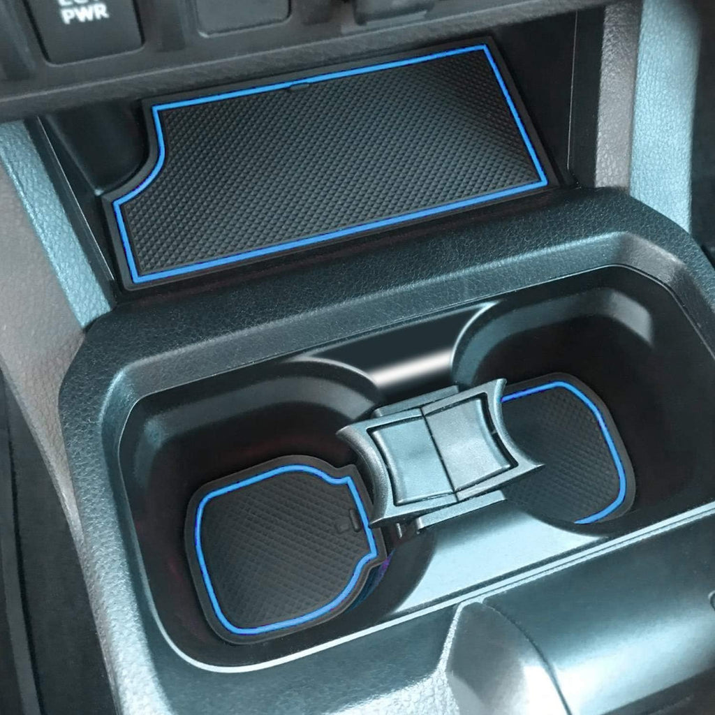 Red Trim Non-Slip Cup Holder Console Door Pocket Inserts Mats U412