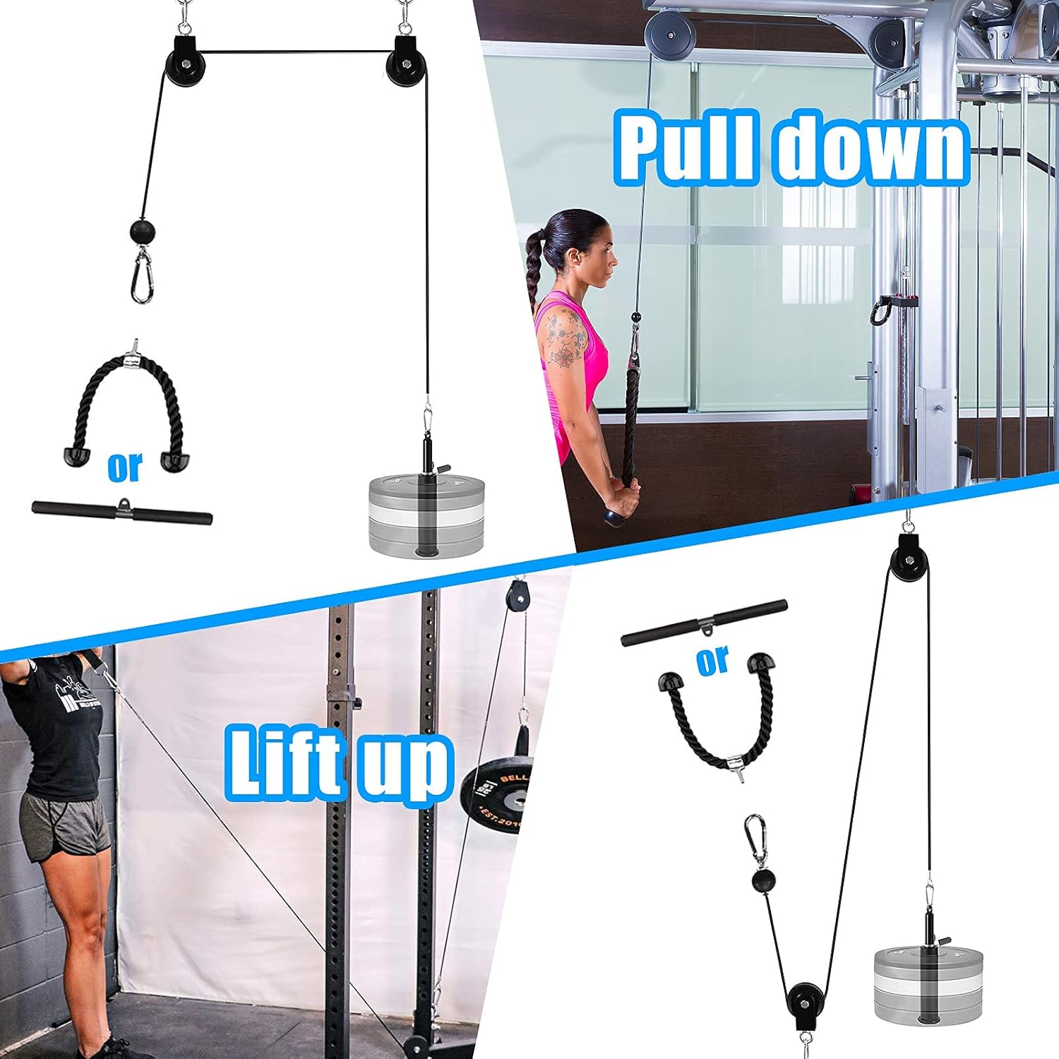 Fitness Cable Pulley System Attachments I603