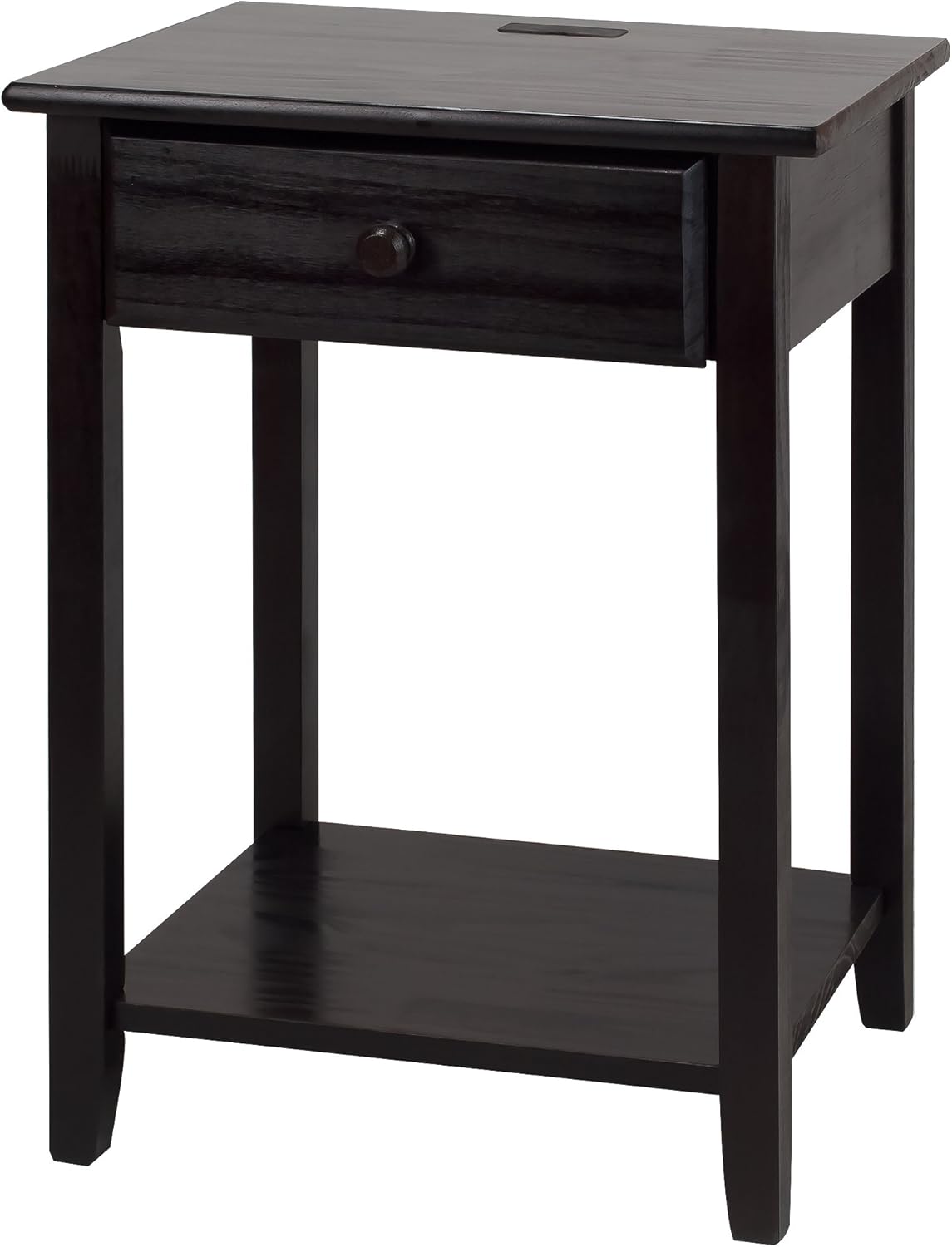 Warm Brown Nightstand with USB Ports K906