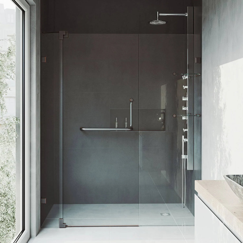 Antique Rubbed Bronze Frameless Shower Door I991124