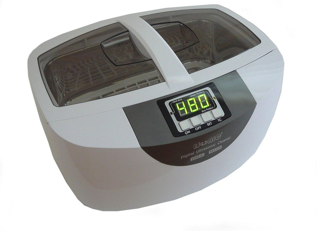 Commercial Ultrasonic Cleaner, 2.5L, White, Plastic Tray, 110V K1330
