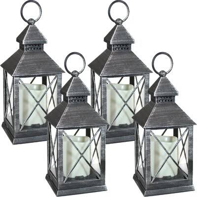 4 Piece Tabletop Lantern Set with Candle L661