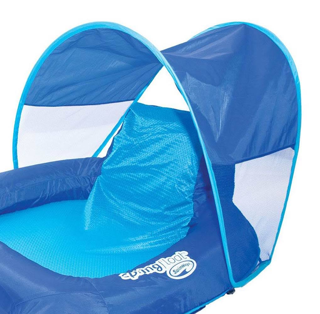 Blue 6 Pack Pool Lounge Chair with Sun Canopy E81136