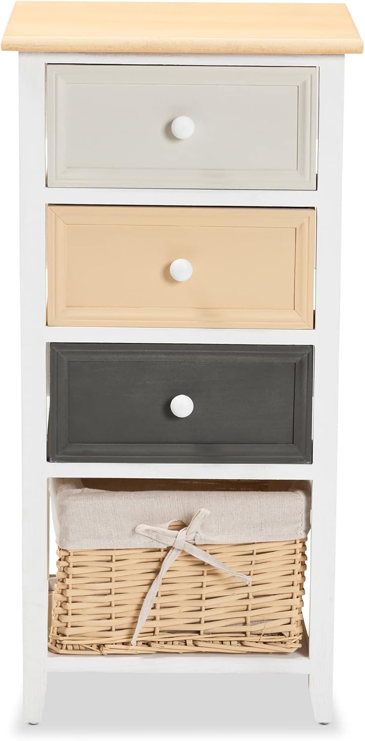 White/Multi-Colored Multipurpose Shelving and Cabinets A891657