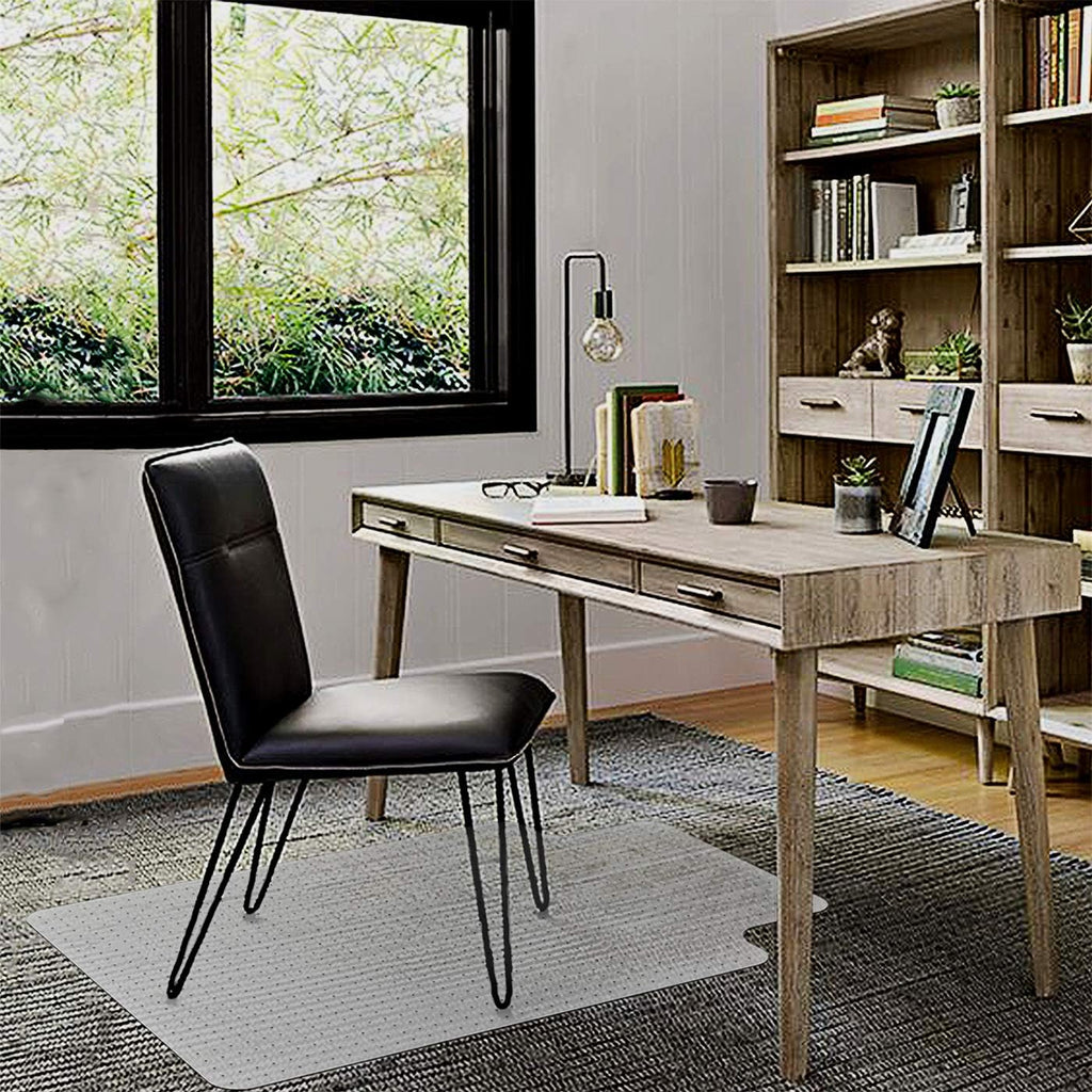 Transparent Thick Chair Mats for Carpet with Grippers (53'' x 45'' with Lip) B768