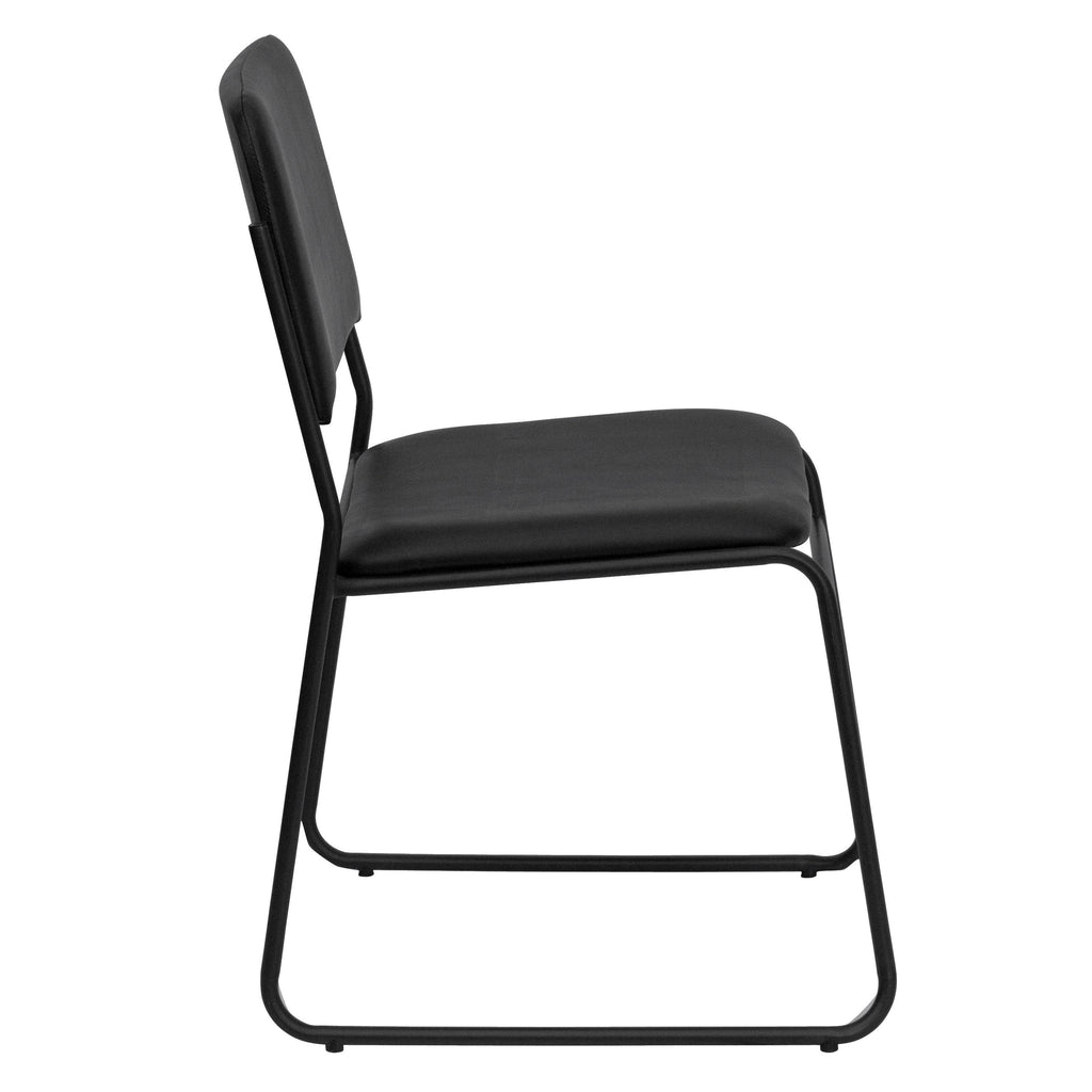 Black Vinyl Stacking Chair 5 Pack N915
