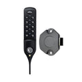 Black Electronic Cabinet and Locker Lock with Lever Handle with Slam Latch Vertical Z196087