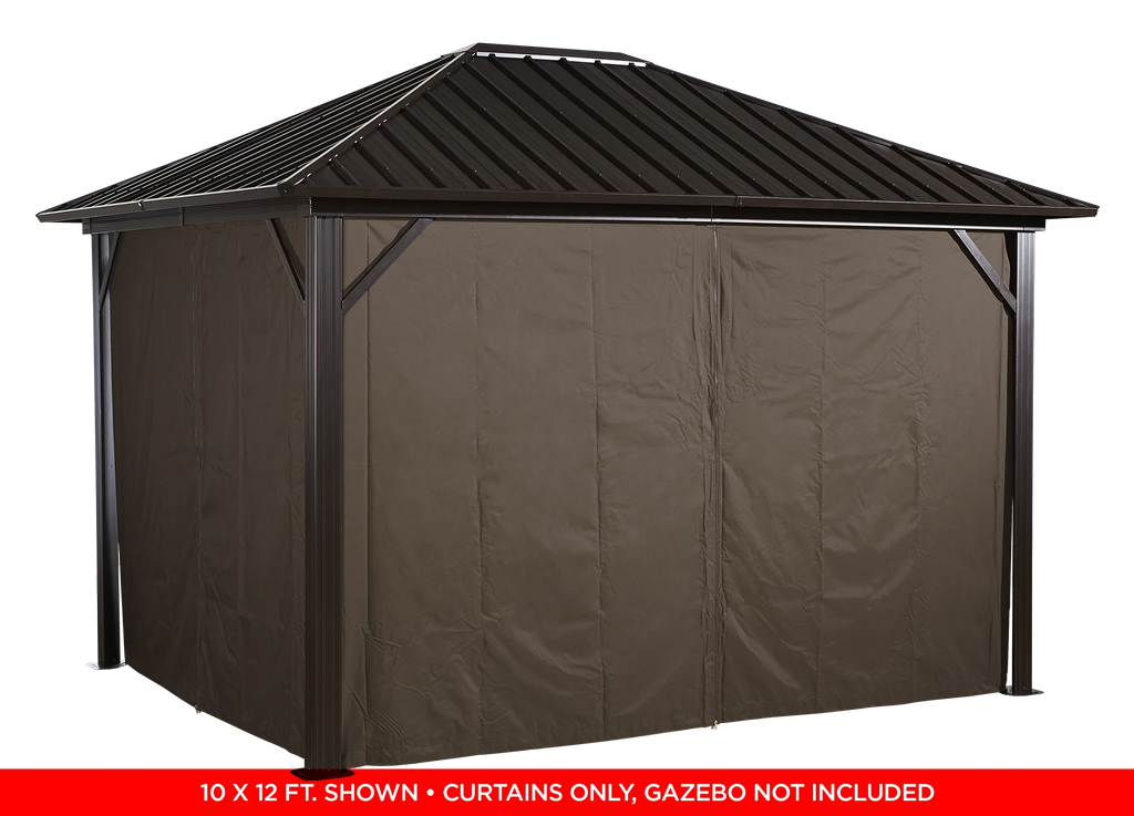 10 x 10 ft. Brown Polyester Curtains B76114