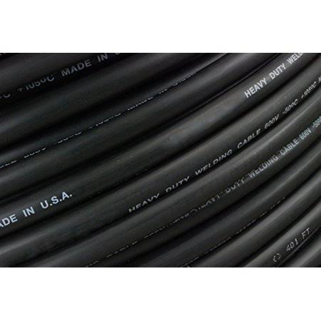150 ft 1/0 Gauge AWG Welding Lead Car Battery Cable Copper Wire Black A18144