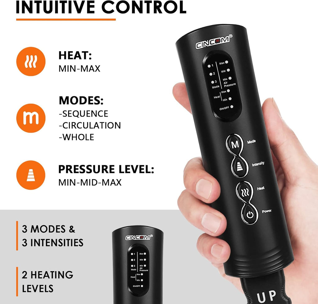 Leg Massager with Heat, Air Compression Whole Leg Massager T801