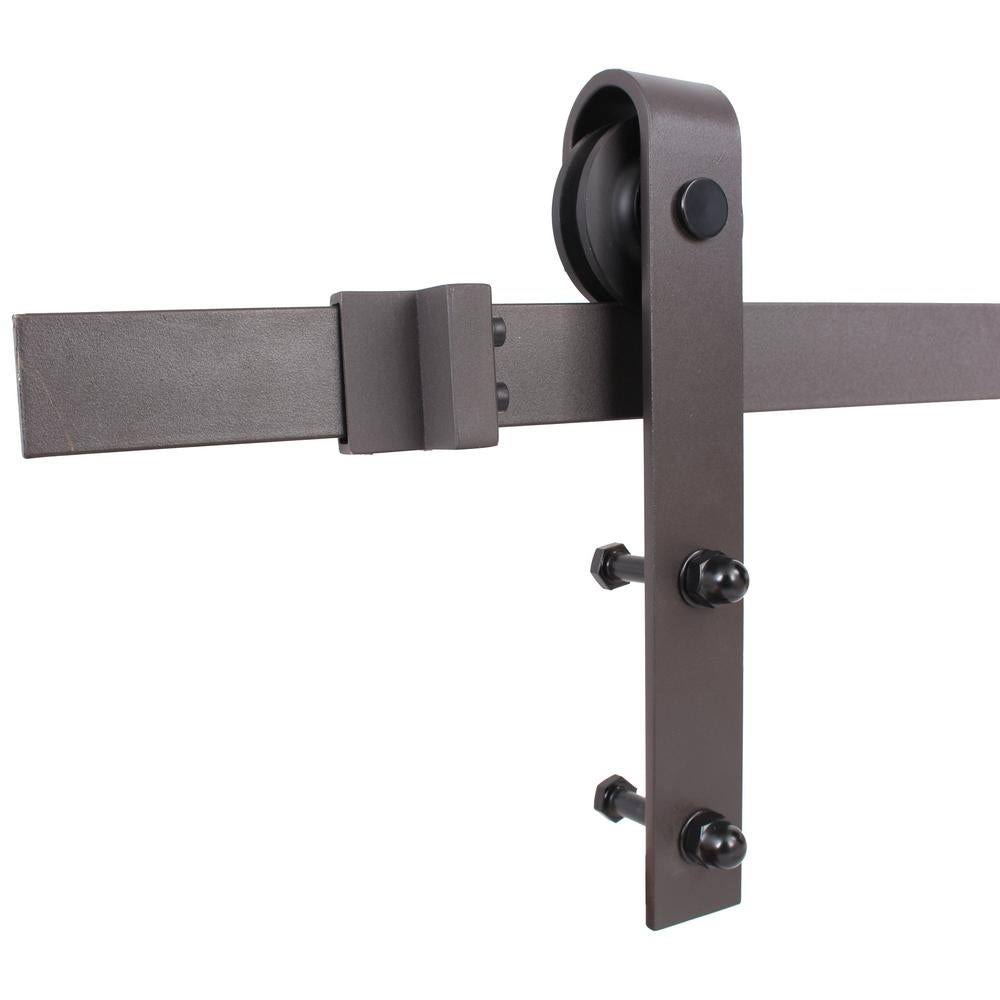 White Stained 2 Panel Barn Door with Sliding Hardware Y698660