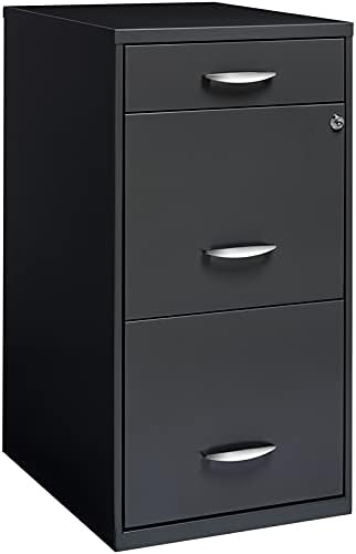 18 inch 3 Drawer Metal File Cabinet Charcoal J421186