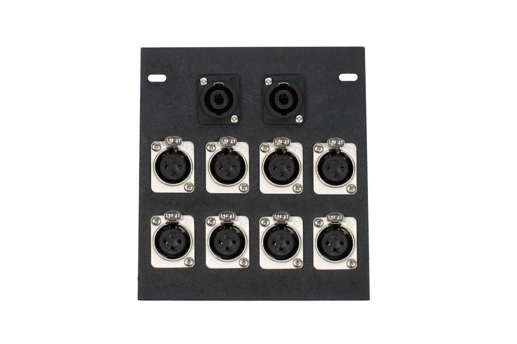 Recessed Floor Box with 8 XLR and 2 Speakons I87677