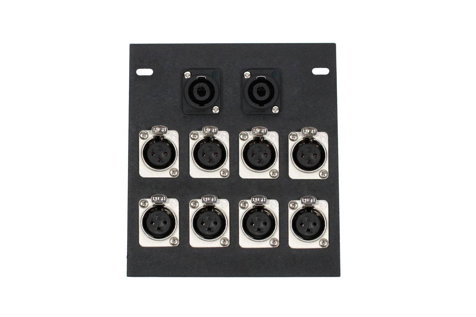 Recessed Floor Box with 8 XLR and 2 Speakons I87677