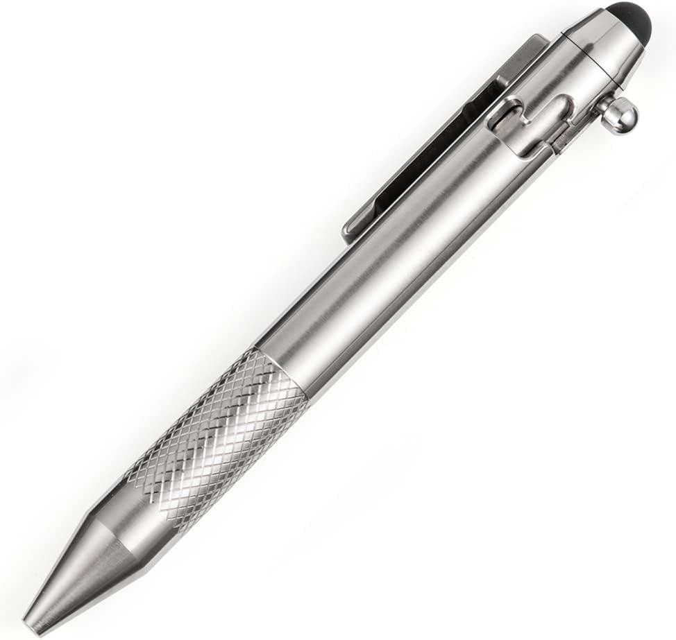 Titanium Bolt Action Pen with Pocket Clip S612