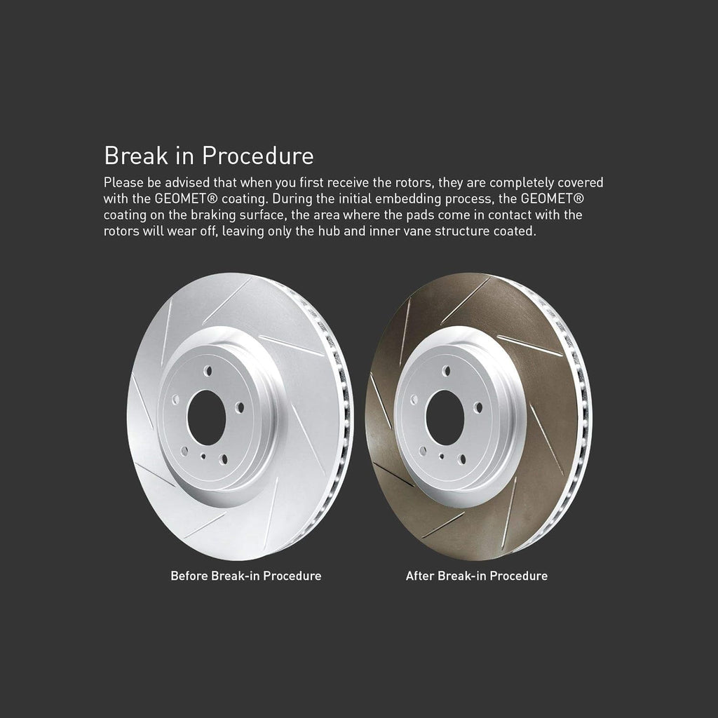 Rear Carbon Brake Rotors Slotted with Pads T426