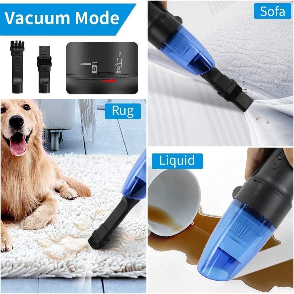 Compressed Air Duster & Small Vacuum Cleaner 2-in-1, USB Rechargeable O70641