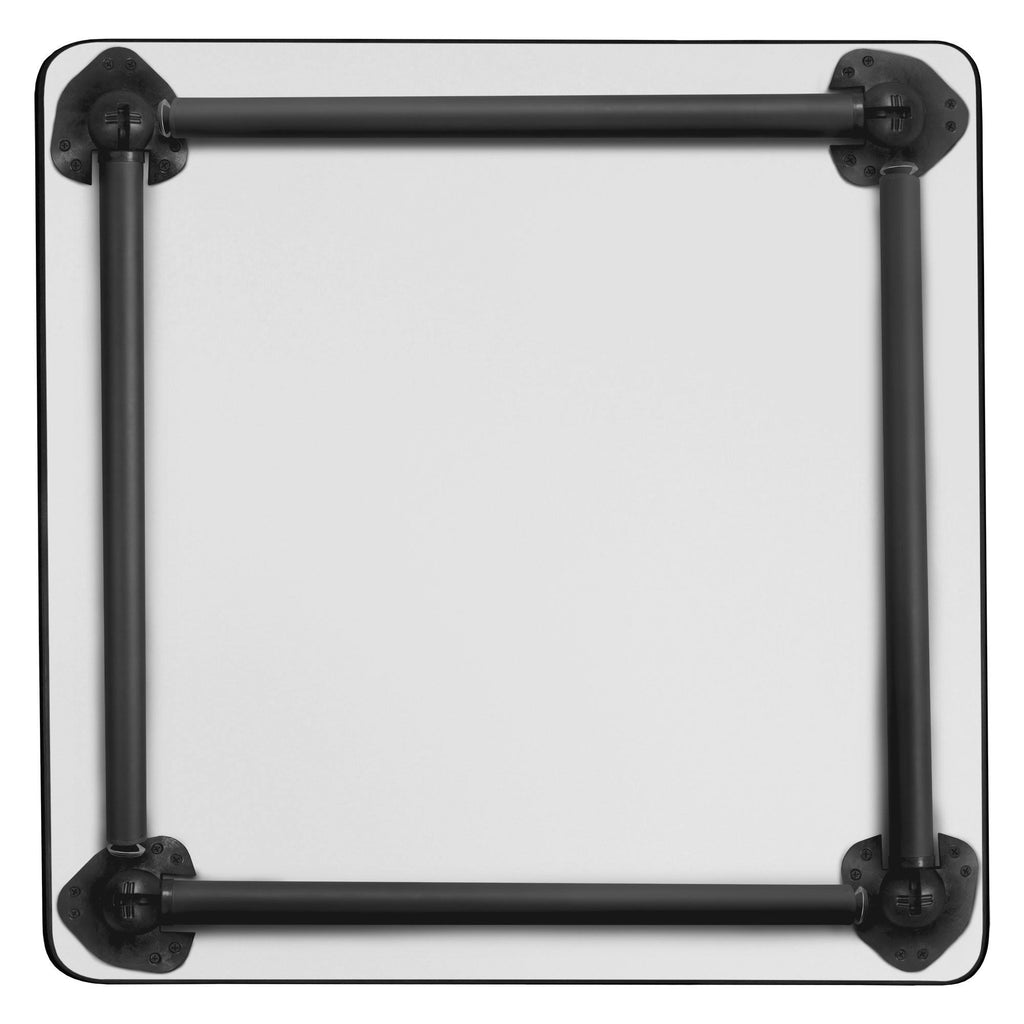 Square Folding Breakroom Table Mocha Walnut Black J269