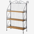 3 Tier Wicker Metal Bookcase E972696