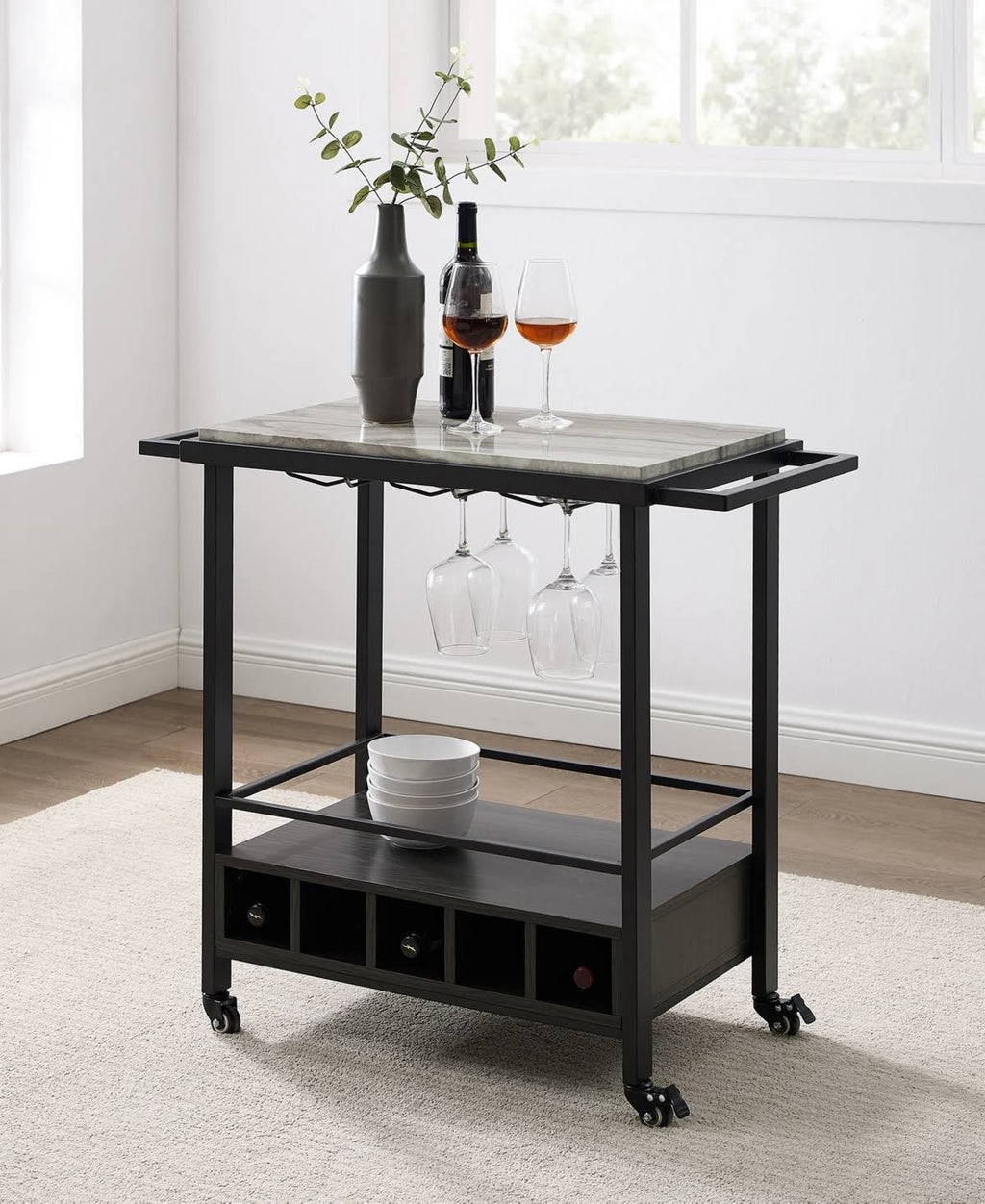 Gray Bar Serving Cart H132