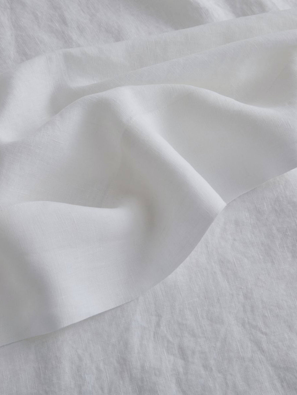 French Linen Flat Sheet Snow Full Queen D8918